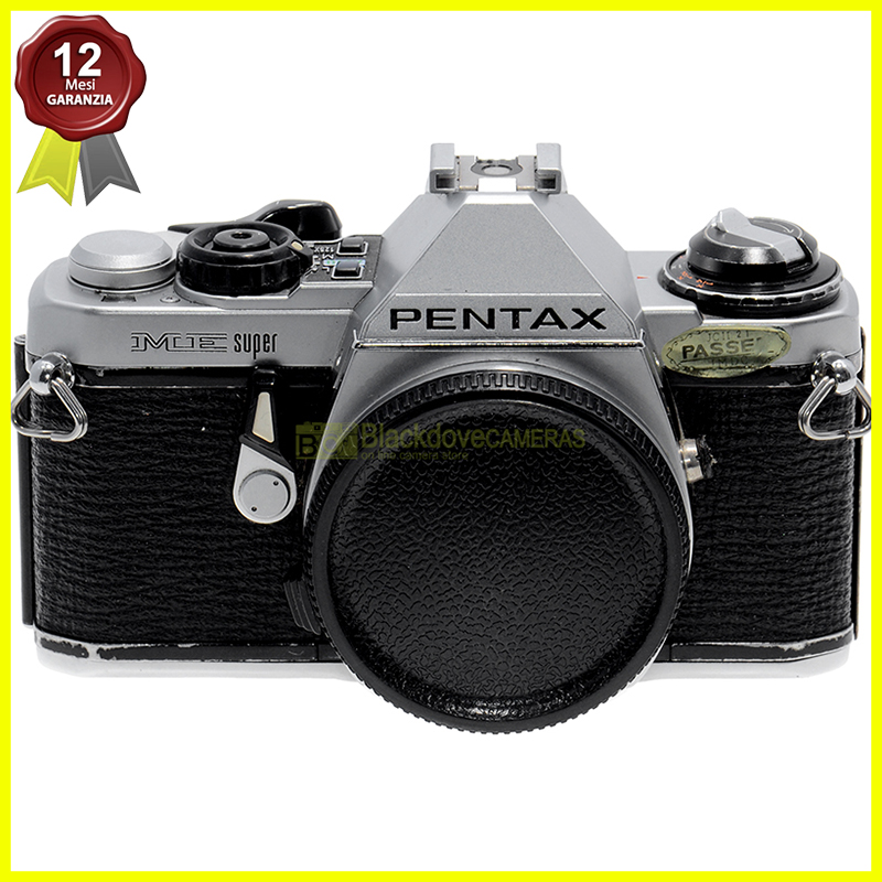 Pentax ME Super body silver fotocamera reflex automatica analogica a pellicola.