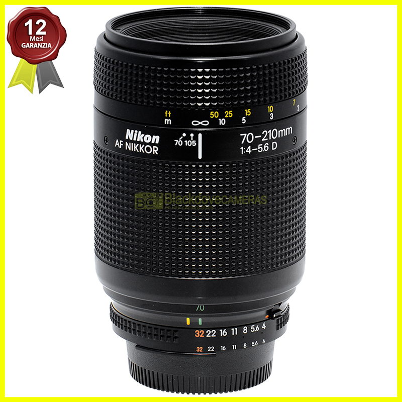 Nikon AF-D Nikkor 70-210mm f4-5,6. Obiettivo autofocus per fotocamere. Usato.