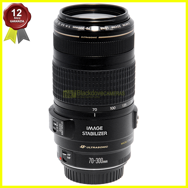 Canon EF 70/300mm f4-5,6 IS USM Obiettivo zoom Full Frame per fotocamere EOS.