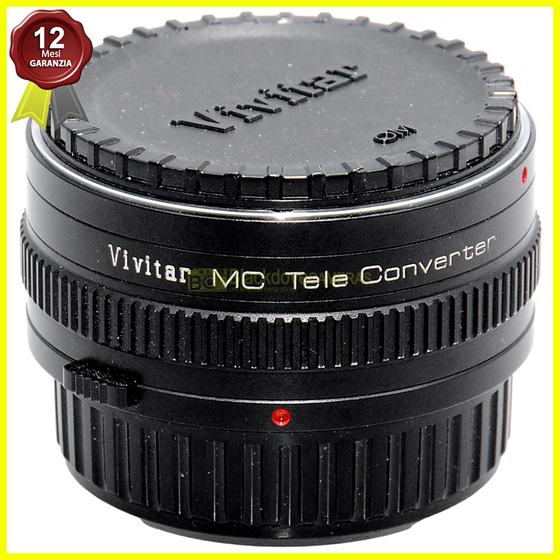 “Moltiplicatore di focale 2X Vivitar MC Tele Converter per fotocamere Olympus OM”=