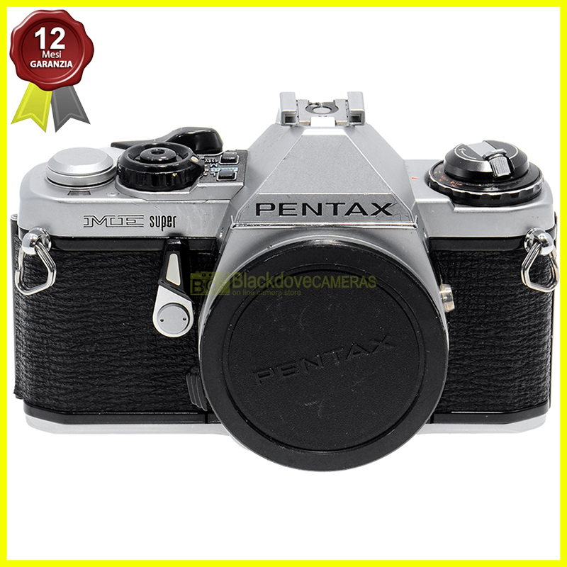 Pentax ME Super body silver fotocamera reflex automatica analogica a pellicola.