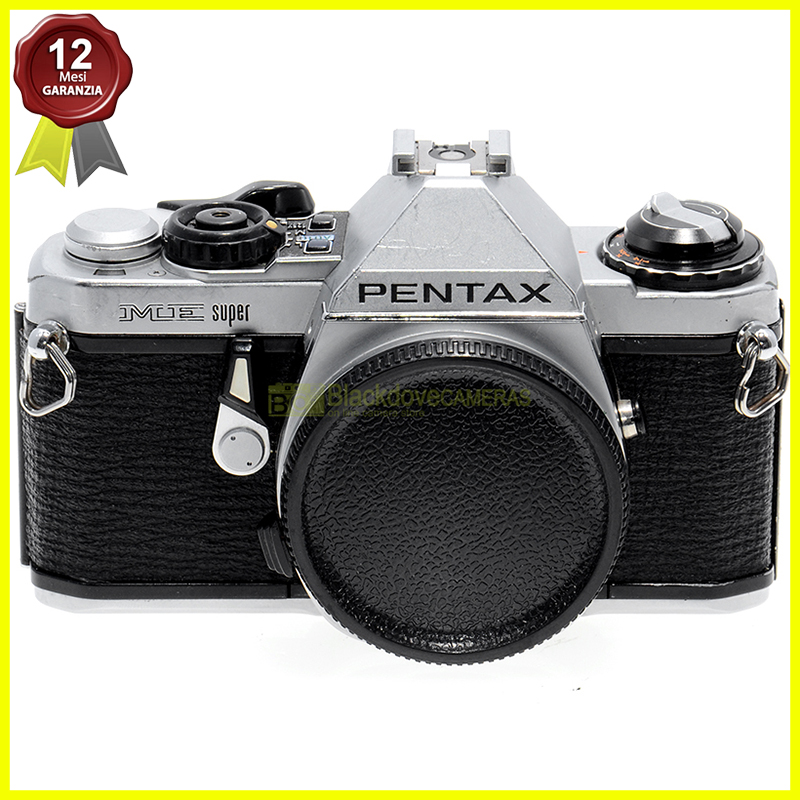 Pentax ME Super body silver fotocamera reflex automatica analogica a pellicola.