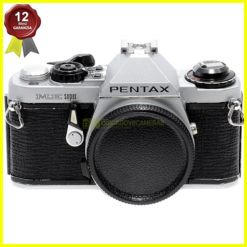 Pentax ME Super body silver fotocamera reflex automatica analogica a pellicola.