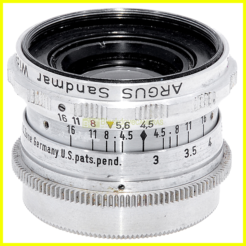 Argus Sandmar Wide Angle 35mm. f4,5 Silver. Obiettivo a vite per M33 Mount