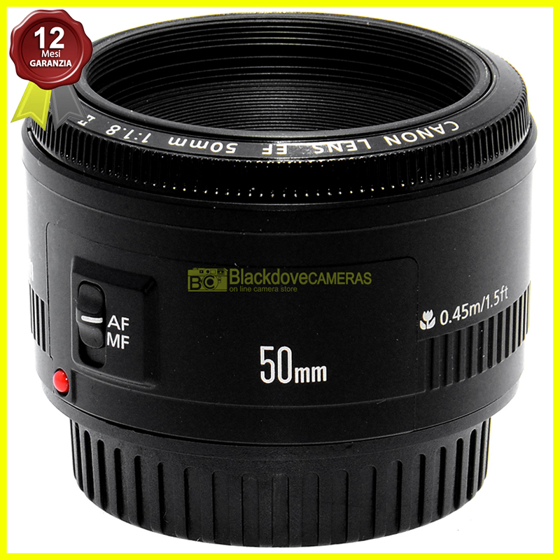 Canon EF 50mm. f1,8 II. Obiettivo Full Frame AF per fotocamere EOS.