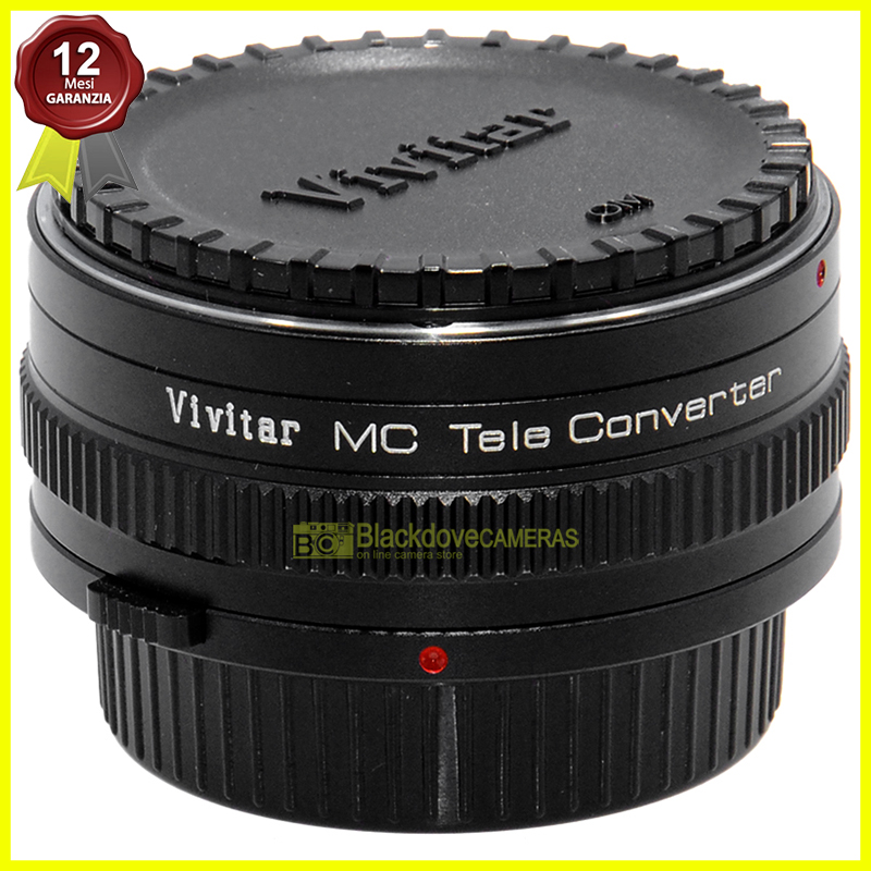 “Moltiplicatore di focale 2X Vivitar MC Tele Converter per fotocamere Olympus OM”=