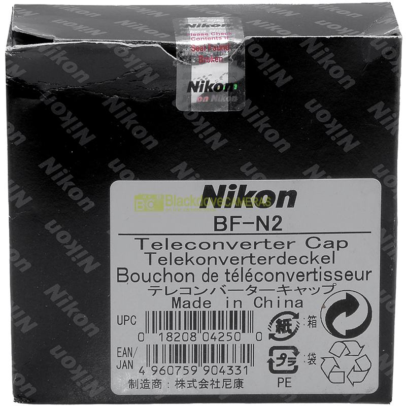 “Nikon tappo corpo originale BF-N2 per moltiplicatori di focale innesto Z. Cover.