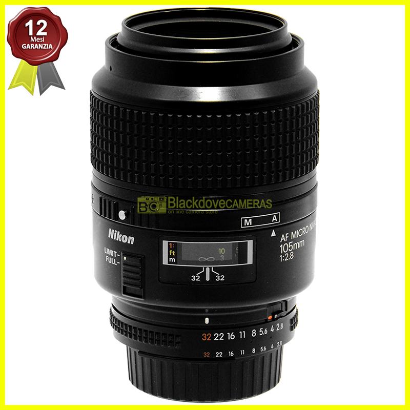 Nikon AF Micro Nikkor 105mm. f2,8 obiettivo full frame per reflex. Macro 1:1