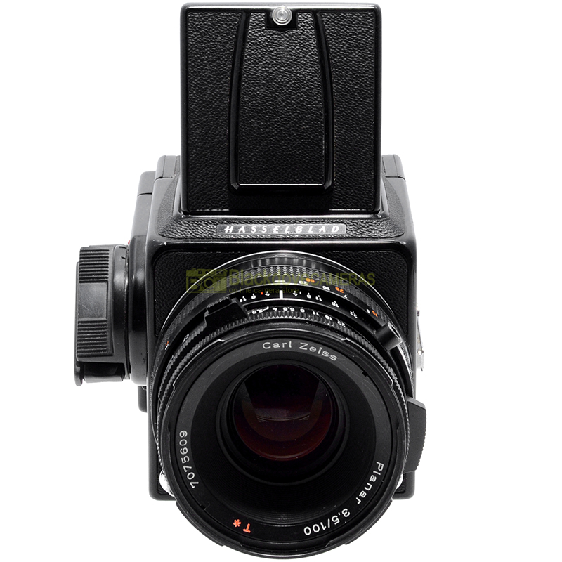 Hasselblad 500 C/M Black con Carl Zeiss CF Planar 100mm f3,5. Fotocamera 6x6.