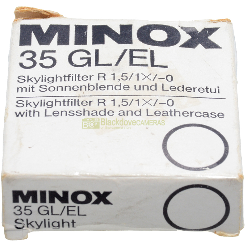 Minox Paraluce con filtro Skylight R 1.5 per fotocamere Minox 35 GL/EL Originale